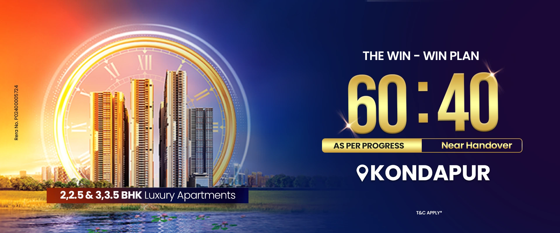 2, 2.5 and 3, 3.5 BHK Gated Community Kondapur